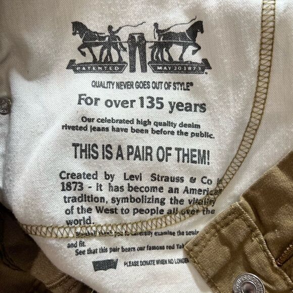 Levi’s 508 cut off distressed ripped denim jean shorts tan size 32 - Picture 15 of 15